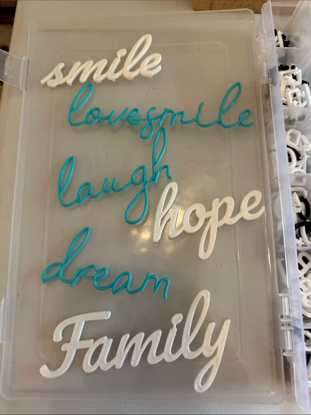 Hobby Lobby Teal White Black Decorative Script Words and Felt Letter Board Kit
